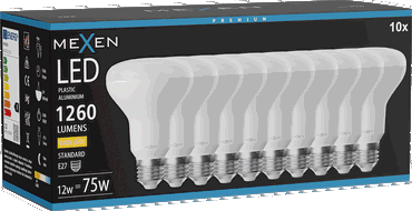 Mexen Nova 10x LED lemputė E27, R80, 12W, Šilta - 3000K, 1260 lm - L105-E27-1230-01x10