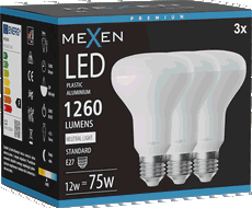 Mexen Nova 3x LED lemputė E27, R80, 12W, Neutrali - 4000K, 1260 lm - L105-E27-1240-01x03