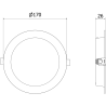 Mexen LDRR įleidžiamas LED lubinis šviestuvas, fi 17 cm, 12 W, Neutrali - 4000 K, 1320 lm, baltas - L210-017-1240-20
