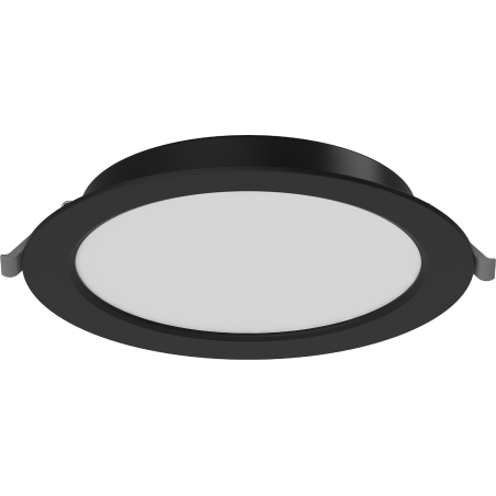 Mexen LDRR lubų žemuogių LED įleidžiamas 17 cm skersmens, 12W, Neutralus - 4000K, 900 lm, juodas - L210-017-1240-70