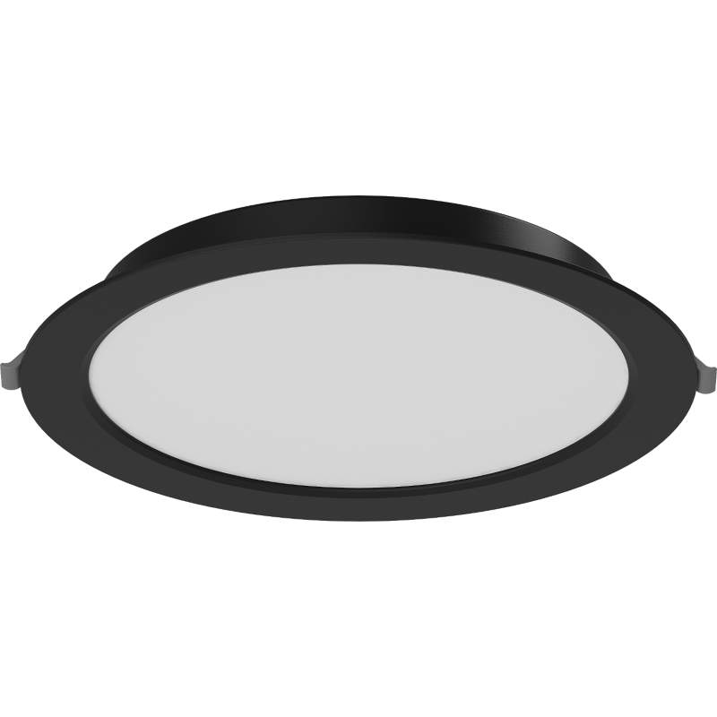 Mexen LDRR lubų šviestuvas įleidžiamas LED Downlight, skersmuo 22 cm, 18W, Neutralus - 4000K, 1440 lm, juodas