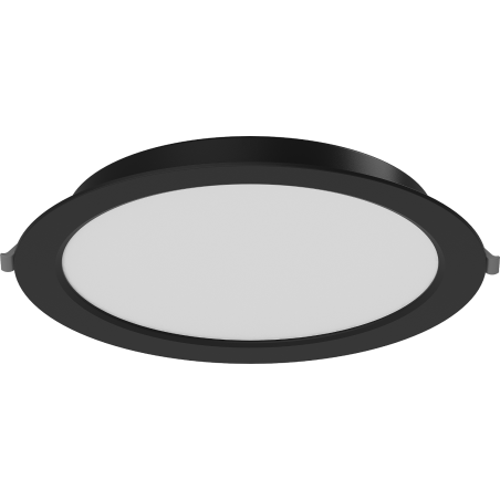Mexen LDRR įleidžiamas LED lubų skydelis downlight, Ø 22 cm, 18W, Šaltai balta - 6500K, 1440 lm, juodas - L210-022-1865-70