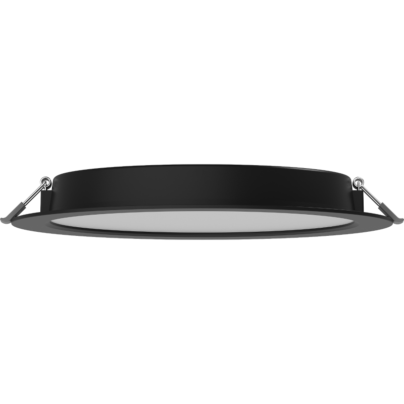 Mexen LDRR įleidžiamas LED lubų skydelis downlight, Ø 22 cm, 18W, Šaltai balta - 6500K, 1440 lm, juodas - L210-022-1865-70