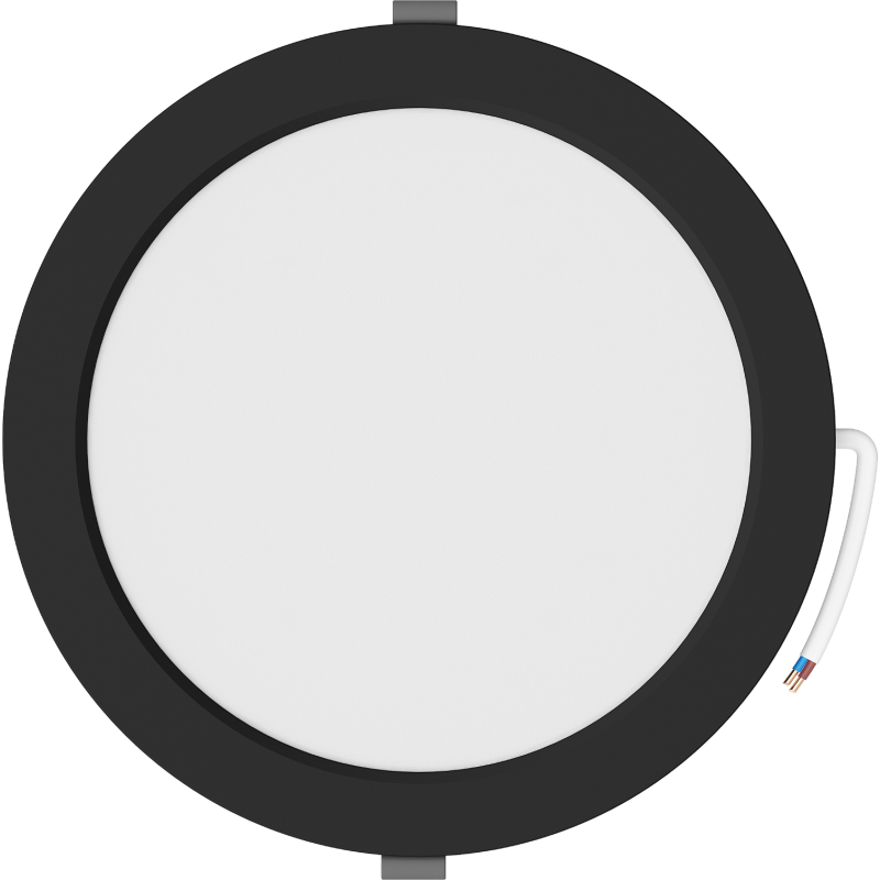 Mexen LDRR įleidžiamas LED lubų skydelis downlight, Ø 22 cm, 18W, Šaltai balta - 6500K, 1440 lm, juodas - L210-022-1865-70