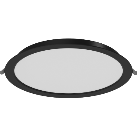 Mexen LDRR lubų skydelis įleidžiamas LED, skersmuo 30 cm, 24W, Neutralus - 4000K, 1920 lm, juodas - L210-030-2440-70