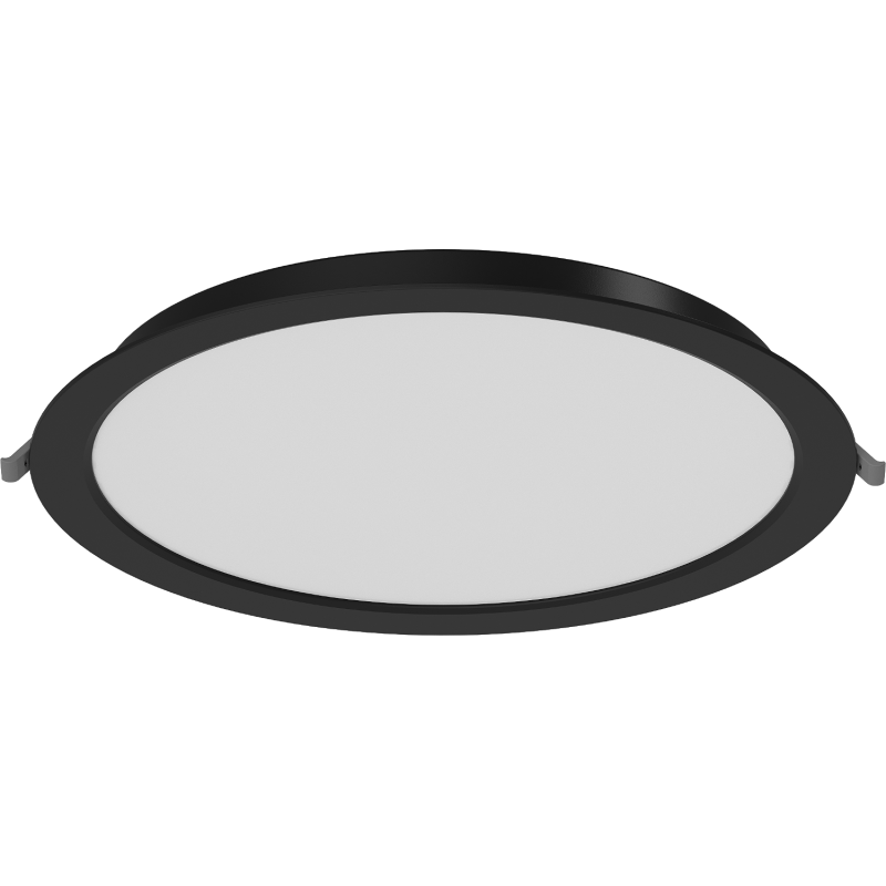 Mexen LDRR įleidžiamas LED lubinis panelis, 30 cm, 24W, Šalta - 6500K, 1920 lm, juodas - L210-030-2465-70