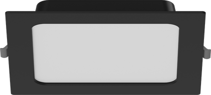 Mexen LDRR įleidžiamas LED lubų šviestuvas downlight 17 x 17 cm, 12W, Neutralus - 4000K, 1320 lm, juodas - L211-017-1240-70