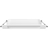Mexen LDRR lubų panelė, montuojama, su įleidžiama LED downlight 17 x 17 cm, 12W, Šalta - 6500K, 1320 lm, balta