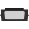 Mexen LDRR lubų skydelis LED įleistas 17 x 17 cm, 12W, Šalta - 6500K, 780 lm, juodas - L211-017-1265-70