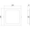 Mexen LDRR įleidžiamas LED lubų šviestuvas Downlight 22 x 22 cm, 18W, Neutralus - 4000K, 1980 lm, baltas - L211-022-1840-20
