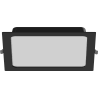 Mexen LDRR LED įleidžiama lubinė panelė, 22 x 22 cm, 18W, Šalta - 6500K, 1440 lm, juoda - L211-022-1865-70