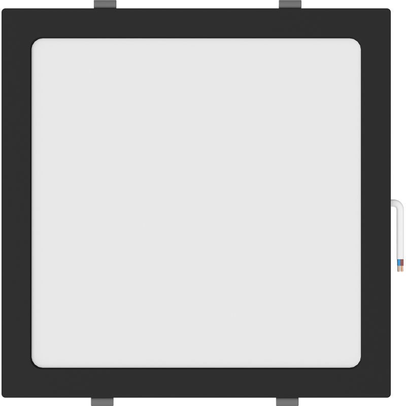 Mexen LDRR lubų skydelio LED žemyn užleidžiamas 30 x 30 cm, 24W, Šaltas - 6500K, 1920 lm, juodas - L211-030-2465-70