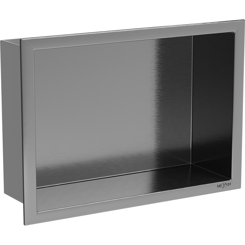 Mexen X-Wall-R nišinė lentynėlė su atvartu 30 x 20 cm, Gun grey šlifuota - 19E0302010