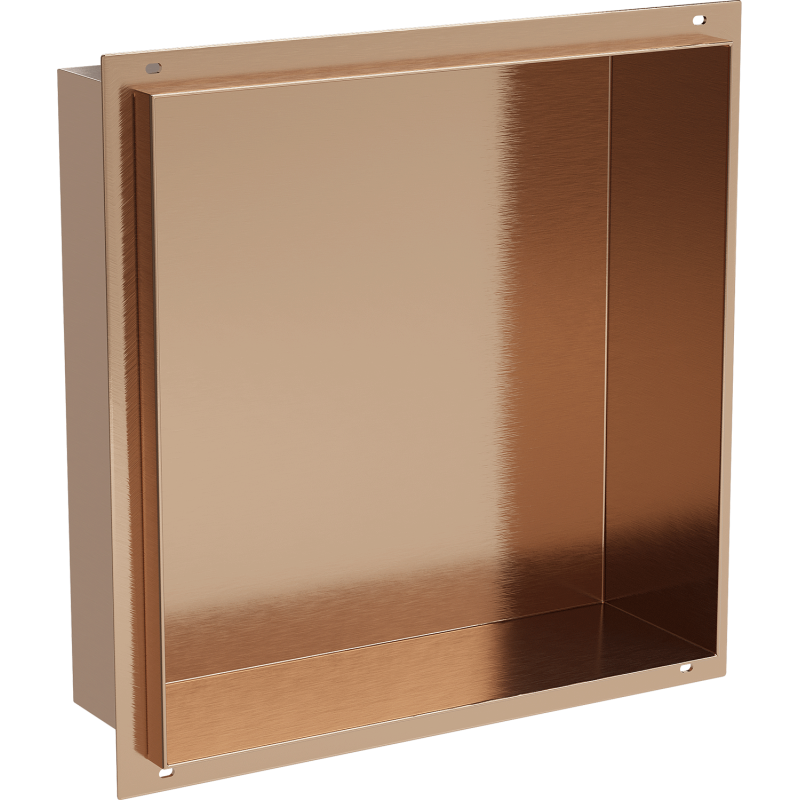 Mexen X-Wall-NR įleista lentynėlė be flanšo 30 x 30 cm, šlifuota varis - 19C1303010