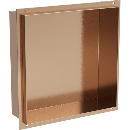 Mexen X-Wall-NR įleista lentynėlė be flanšo 30 x 30 cm, šlifuota varis - 19C1303010