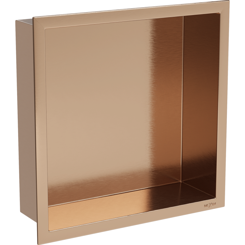Mexen X-Wall-R nišos lentyna su apykakle 30 x 30 cm, šlifuotas varis - 19C0303010