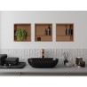 Mexen X-Wall-R nišinė lentyna su apvadais ir lentyna 30 x 30 cm, šlifuotas varis - 19C0303010S