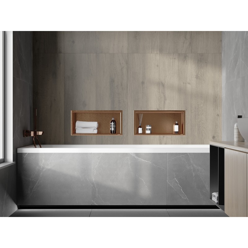 Mexen X-Wall-R nišos lentyna su apvadu 45 x 20 cm, šlifuotas varis - 19C0452010