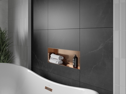 Mexen X-Wall-NR nišinė lentyna be apvado 60 x 20 cm, šlifuota varis - 19C1602010