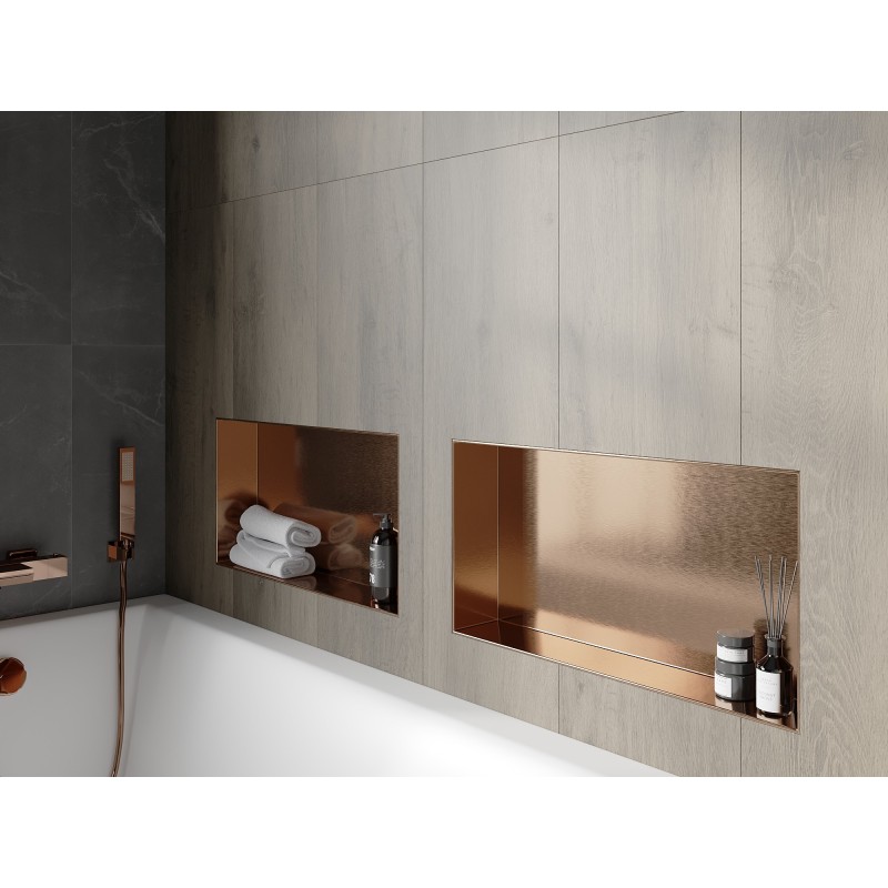 Mexen X-Wall-NR nišo lentyna be apvado 60 x 30 cm, šlifuotas varis - 19C1603010