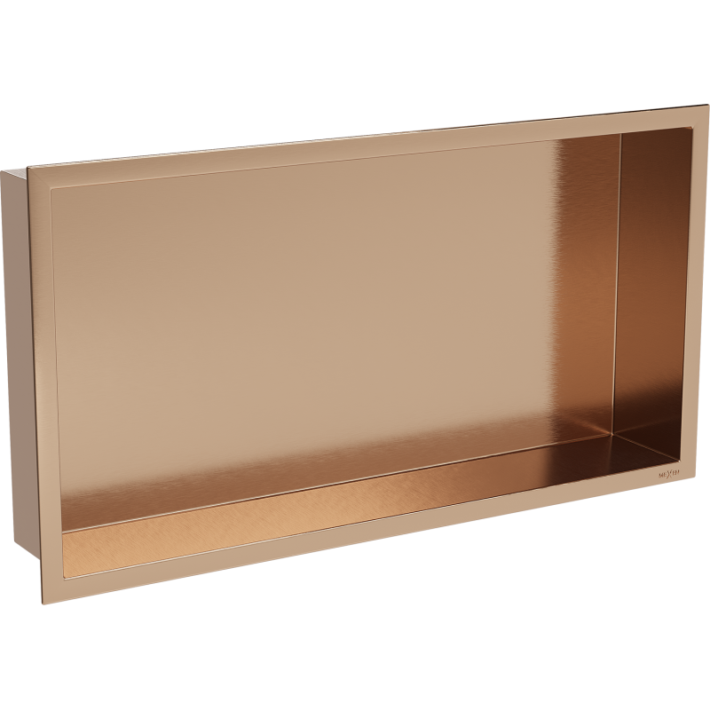 Mexen X-Wall-R nišinė lentyna su apvadu 60 x 30 cm, šlifuotas varis - 19C0603010