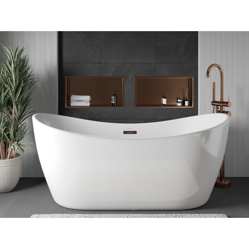 Mexen X-Wall-R nišinė lentyna su apvadu 60 x 30 cm, šlifuotas varis - 19C0603010