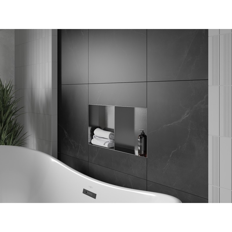 Mexen X-Wall-NR sieninis lentyna be apvado su lentynėle 60 x 30 cm, šlifuotas ginklų pilkumo - 19E1603010S