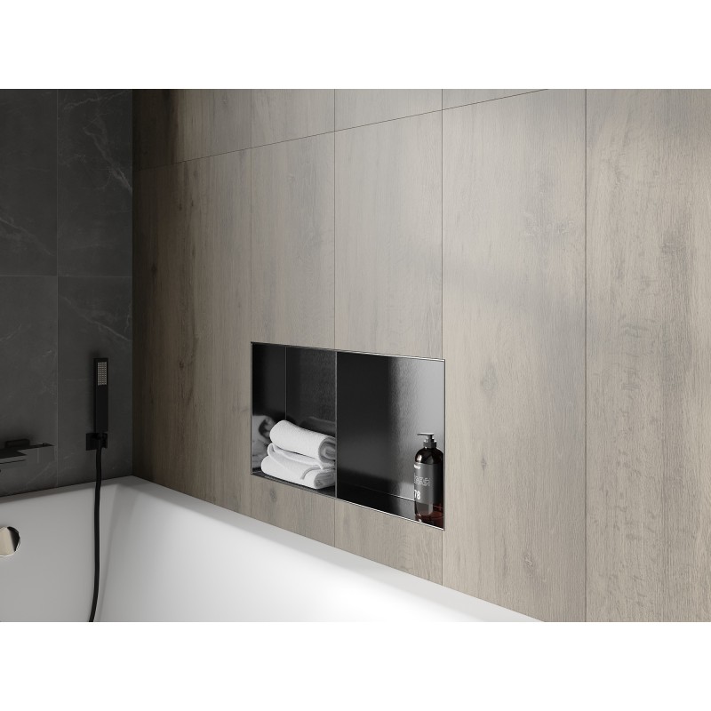 Mexen X-Wall-NR sieninis lentyna be apvado su lentynėle 60 x 30 cm, šlifuotas ginklų pilkumo - 19E1603010S