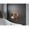 Mexen X-Wall-R nišinė lentyna su apvadu ir lentyna 60 x 30 cm, šlifuotas varis - 19C0603010S