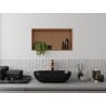 Mexen X-Wall-R nišinė lentyna su apvadu ir lentyna 60 x 30 cm, šlifuotas varis - 19C0603010S