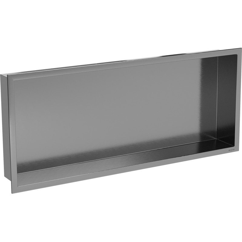 Mexen X-Wall-R nišos lentyna su apykakle 75 x 30 cm, šepetuotas ginklų pilkas - 19E0753010