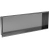 Mexen X-Wall-NR įleidžiama lentynėlė be krašto 90 x 30 cm, šepečiu valytas Gun grey - 19E1903010
