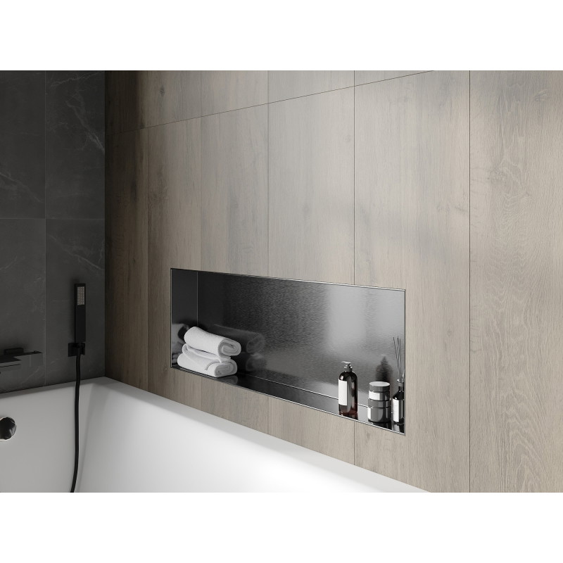 Mexen X-Wall-NR įleidžiama lentyna be apvado 90 x 30 cm, šlifuota ginklų pilka - 19E1903010