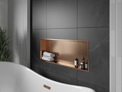 Mexen X-Wall-R nišos lentyna su apvadu 90 x 30 cm, šepečiu valyta varis - 19C0903010