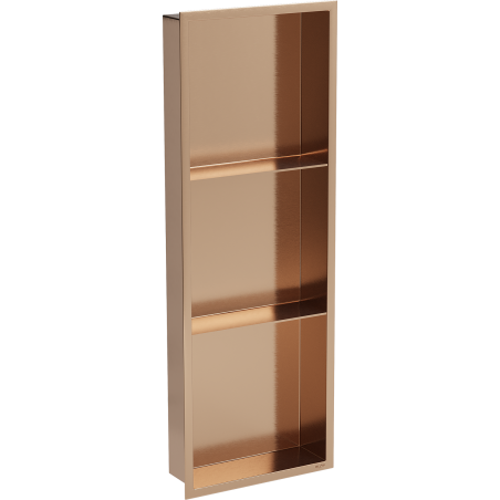 Mexen X-Wall-R nišinė lentyna su apykakle ir lentyna 90 x 30 cm, šlifuotas varis - 19C0903010S