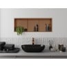 Mexen X-Wall-R nišinė lentyna su apykakle ir lentyna 90 x 30 cm, šlifuotas varis - 19C0903010S