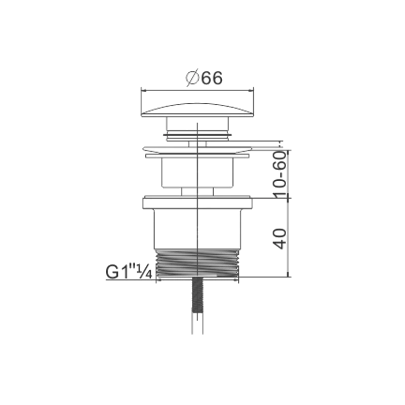 Mexen kamštis klik-klak universalus, antikinis žalvaris - 79930-40