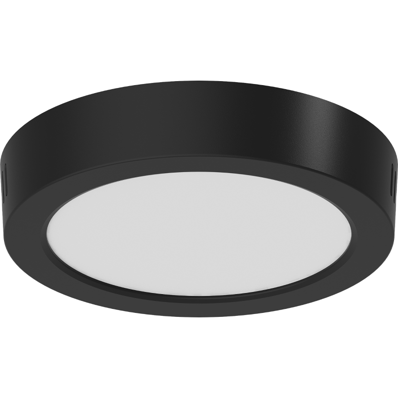 Mexen LDSR LED lubų plokštė paviršinis montavimas, skersmuo 17 cm, 12W, Šaltai balta - 6500K, 960 lm, juodas