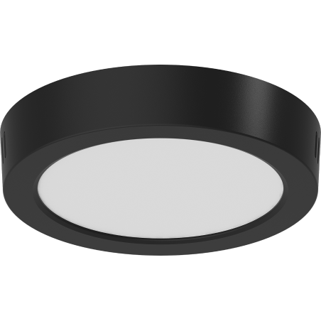 Mexen LDSR LED lubų plokštė paviršinis montavimas, skersmuo 17 cm, 12W, Šaltai balta - 6500K, 960 lm, juodas
