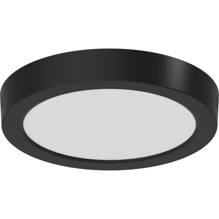 Mexen LDSR LED paviršinė lubinė lempa, skersmuo 22 cm, 18W, šaltai balta - 6500K, 1440 lm, juoda - L212-022-1865-70