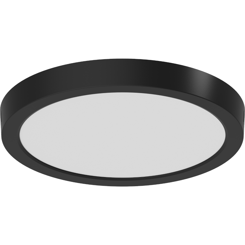 Mexen LDSR LED paviršinis lubų plafonas ø 30 cm, 24W, šaltas - 6500K, 1920 lm, juodas - L212-030-2465-70