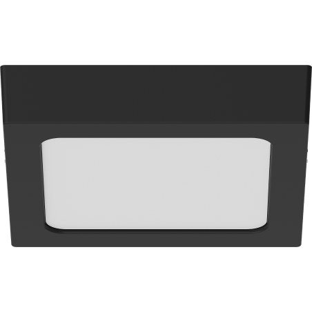 Mexen LDSS LED paviršinis lubų plafonas 17 x 17 cm, 12W, šalta - 6500K, 960 lm, juodas - L213-017-1265-70