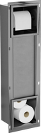 Mexen X-Wall-BP tualetinio popieriaus laikiklis su talpykla, šlifuota ginklų pilka - 19E4