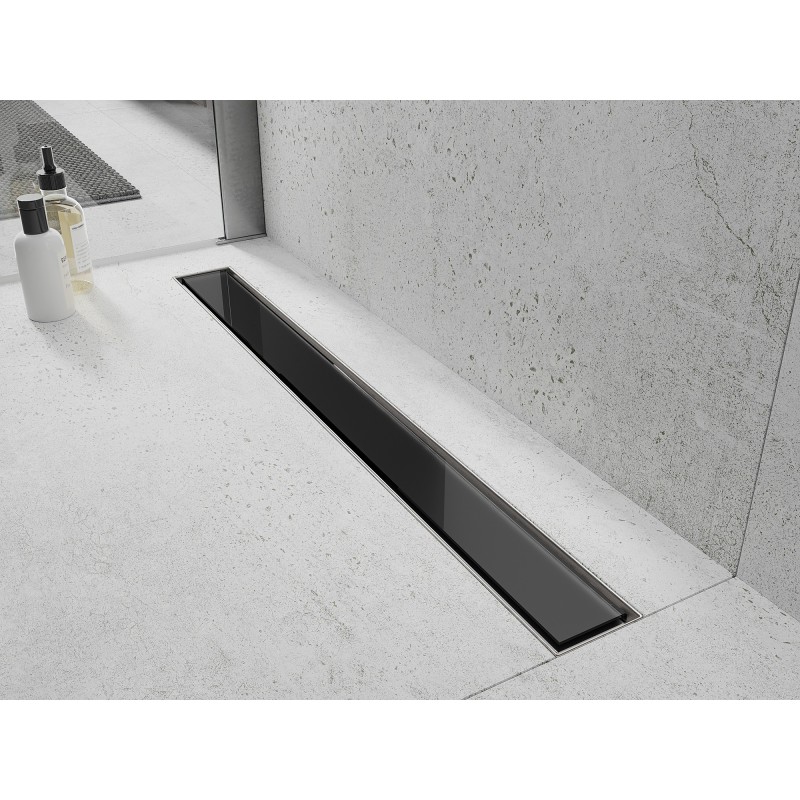Mexen Flat MGB užtvara linijiniam nutekėjimui 50 cm juodas stiklas - 1026050