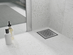 Mexen Flat-Q M01 grindų trapas kvadratinis 15 x 15 cm, nerūdijantis plienas - 1010315