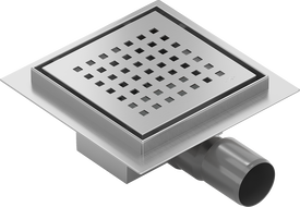 Mexen Flat-Q M08 grindų kvadratinis įleidžiamas 15 x 15 cm, nerūdijantis plienas - 1010515