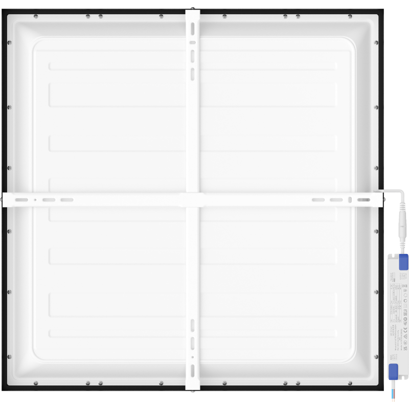 Mexen Brill-S LED lubų panelis paviršinis 60 x 60 cm, 40W, Neutrali - 4000K, 4400 lm, juoda - L205-060-060-4040-70