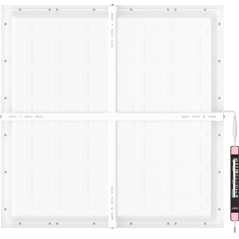 Mexen Brill-S LED lubų panelė, montuojama paviršiuje, 60 x 60 cm, 48W, Neutrali - 4000K, 5280 lm, balta