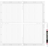 Mexen Brill-S LED lubų panelė, montuojama paviršiuje, 60 x 60 cm, 48W, Neutrali - 4000K, 5280 lm, balta