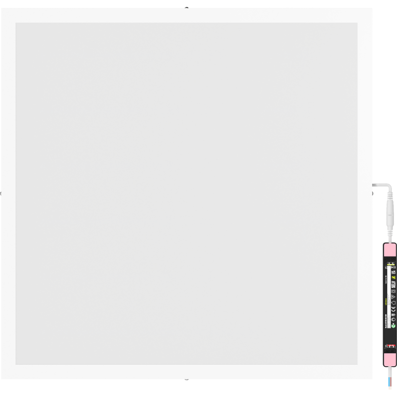 Mexen Brill-S LED lubų panelė, montuojama paviršiuje, 60 x 60 cm, 48W, Neutrali - 4000K, 5280 lm, balta